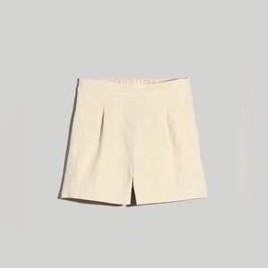 Madewell Clean Pull-On Shorts in Linen-Cotton in Color Natural Undyed Size Small